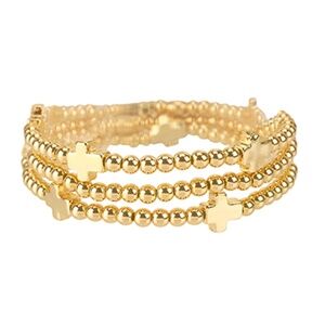 Cross Station CCB Ball Bracelet Set